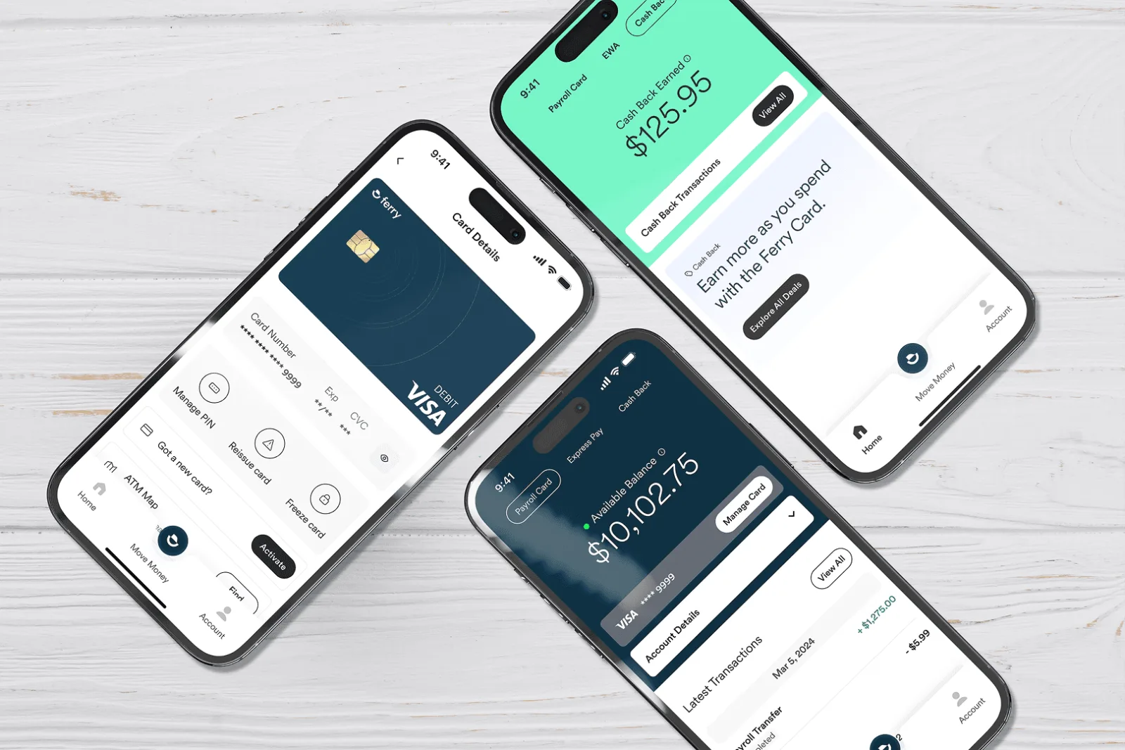 Ferry mobile app screenshot